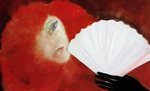 Kunstbild: Madame Rouge, Oel auf Leinwand